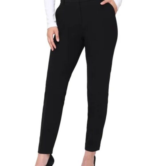 Talbots Dress Pants Womens 12 32x30 Black Nylon Tapered Office Trousers - Picture 4 of 15
